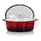 MegaChef 7qt. Red Oval Enameled Cast Iron Casserole